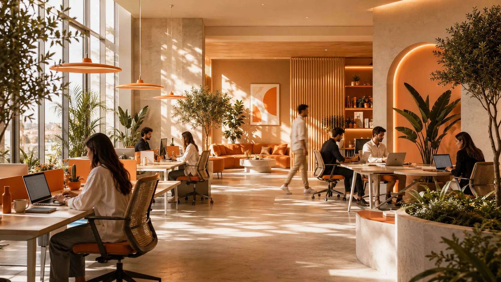 The BrandAid team at work in a sunlit open-plan office